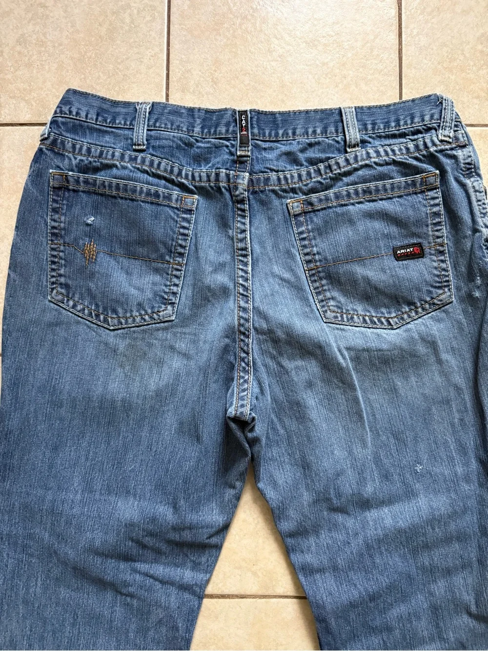 Ariat Mens M4 Flame Resistant Bootcut Cotton Work Jeans Blue 42/32